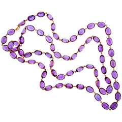 Lange Kette aus Amethyst