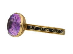 Amethyst Memorial Ring for the Right Honourable George Grenville (British Prime