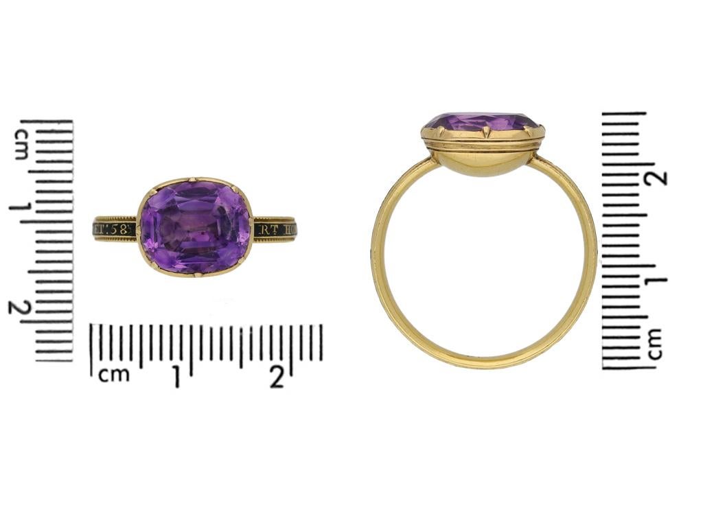 Amethyst Memorial Ring for the Right Honourable George Grenville (British Prime In Good Condition For Sale In London, GB
