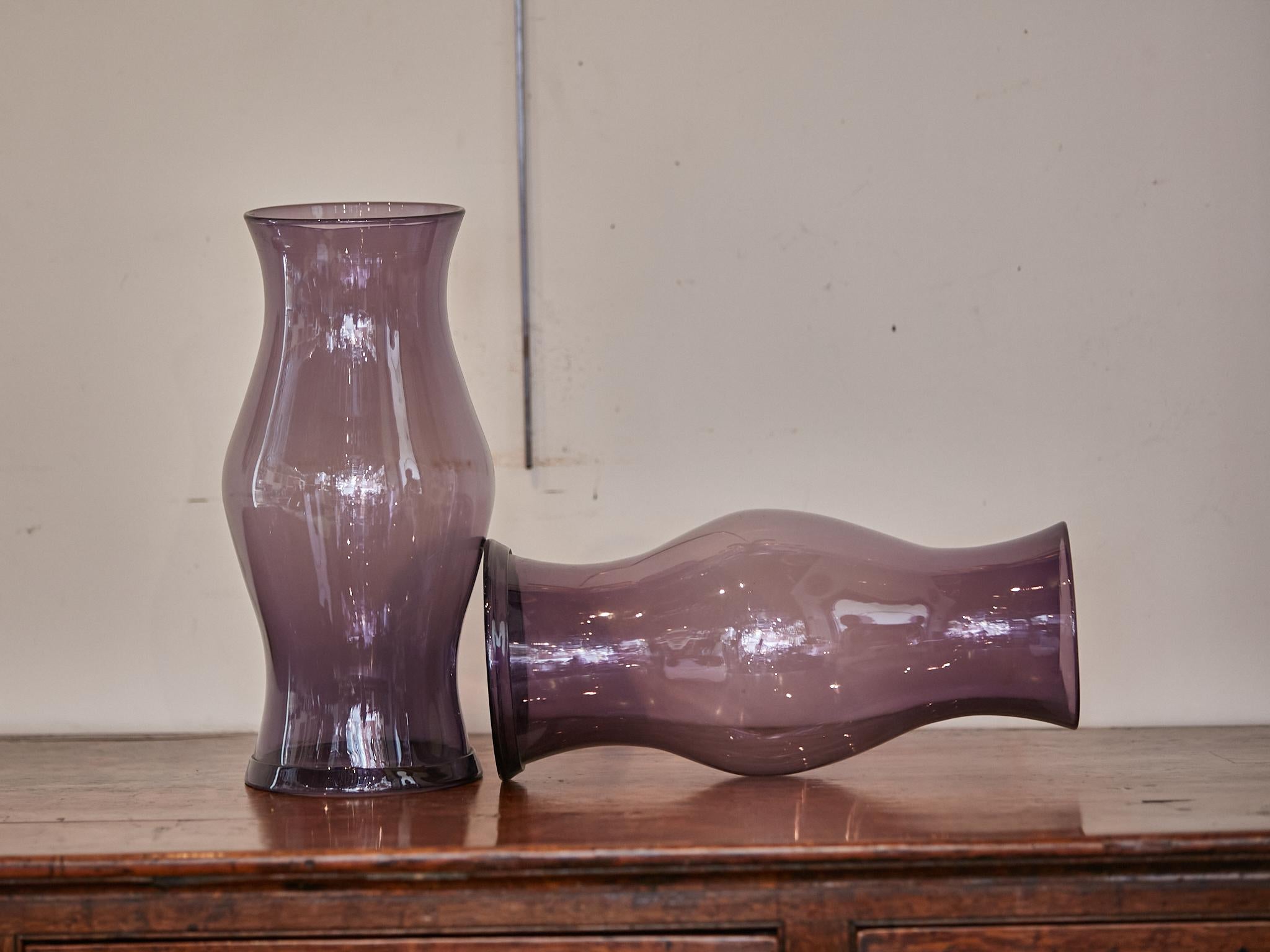 vintage purple hurricane lamp