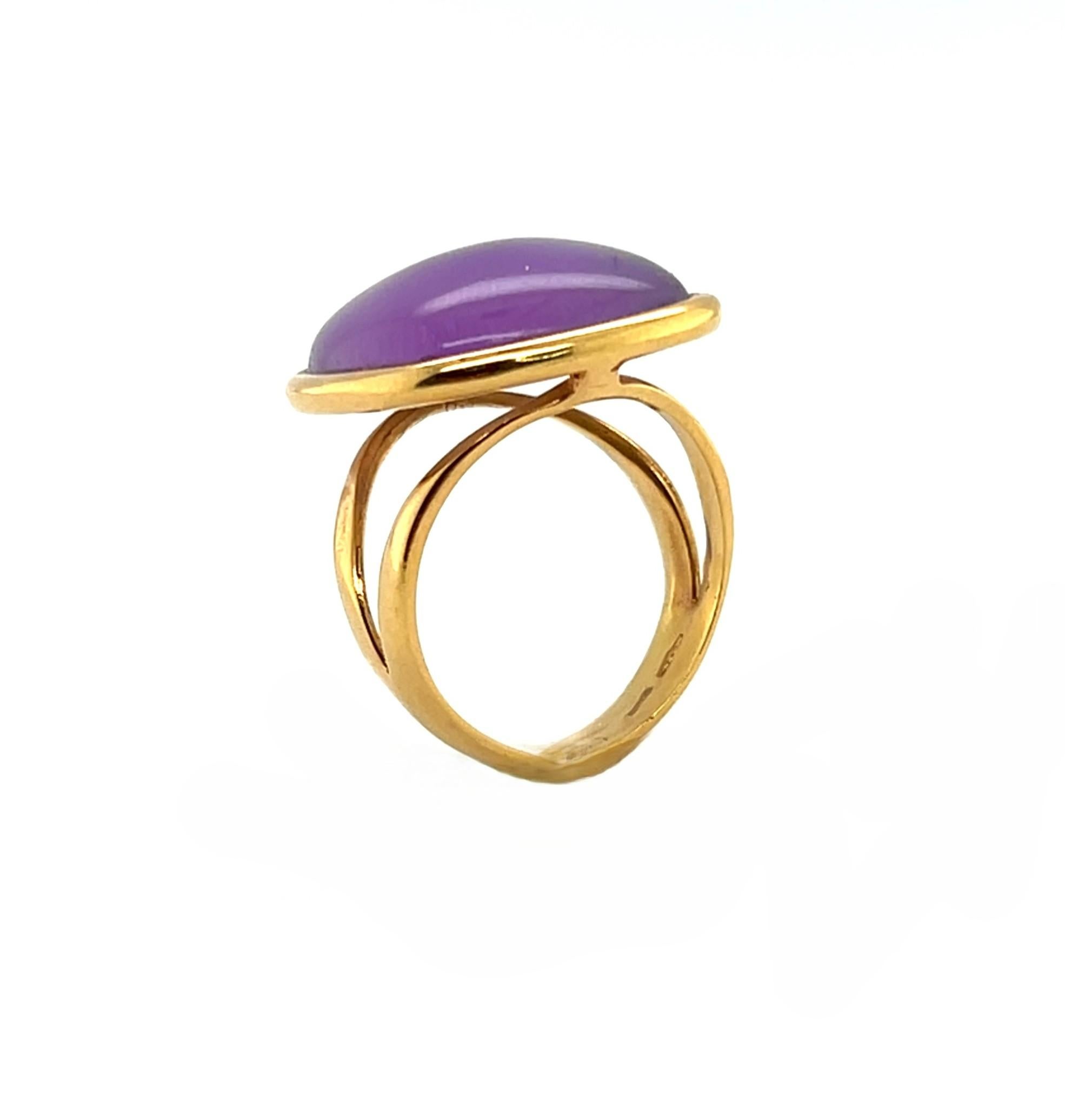 Bague en améthyste, nacre et or jaune Neuf - En vente à Vannes, FR
