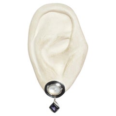 Vintage Amethyst Mother of Pearl Earrings