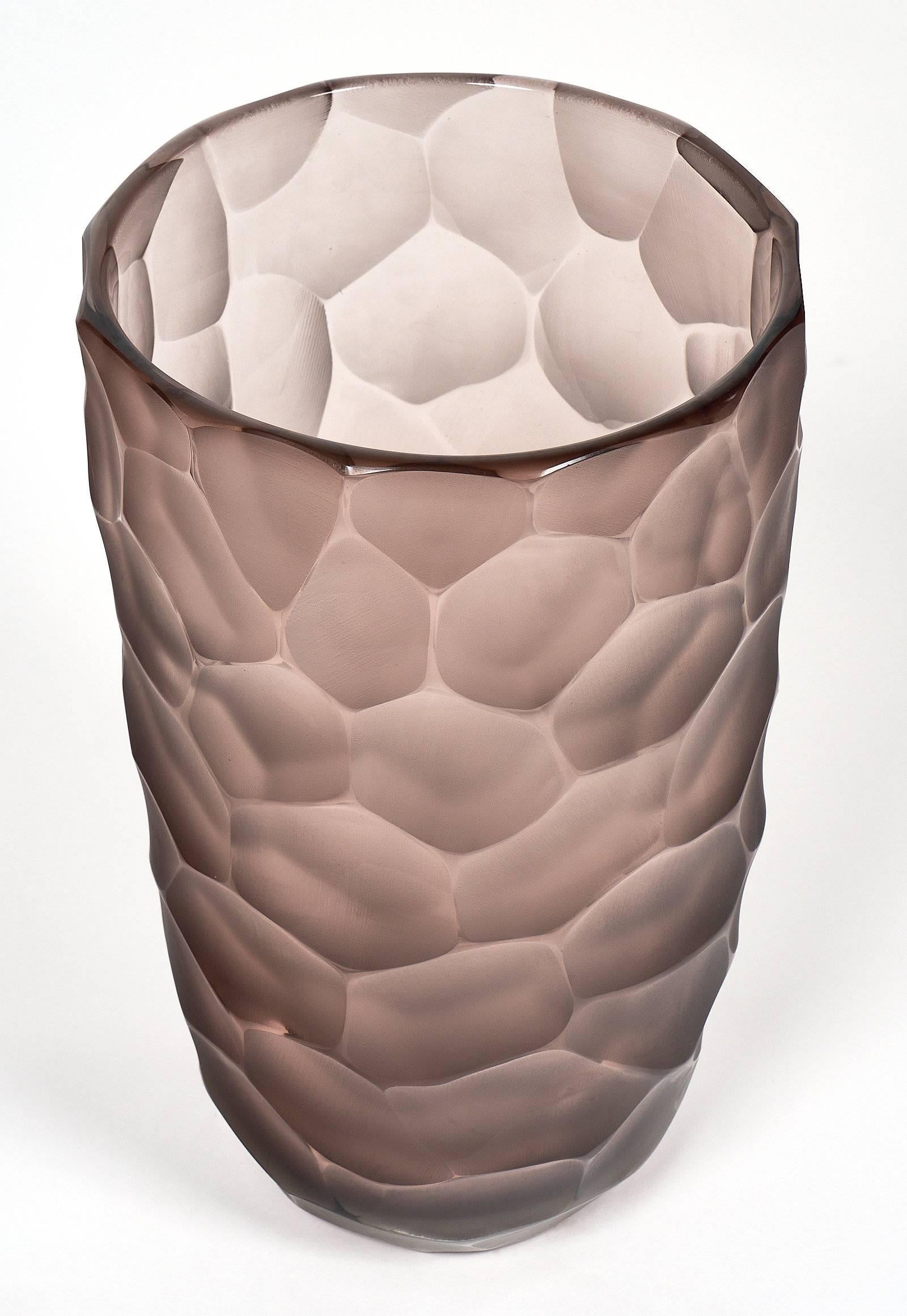 Amethyst Murano Glass “Battuto” Vase 1