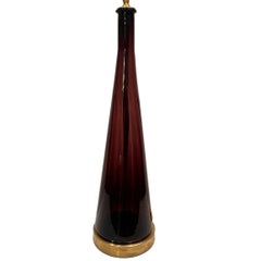 Amethyst Murano Glass Lamp