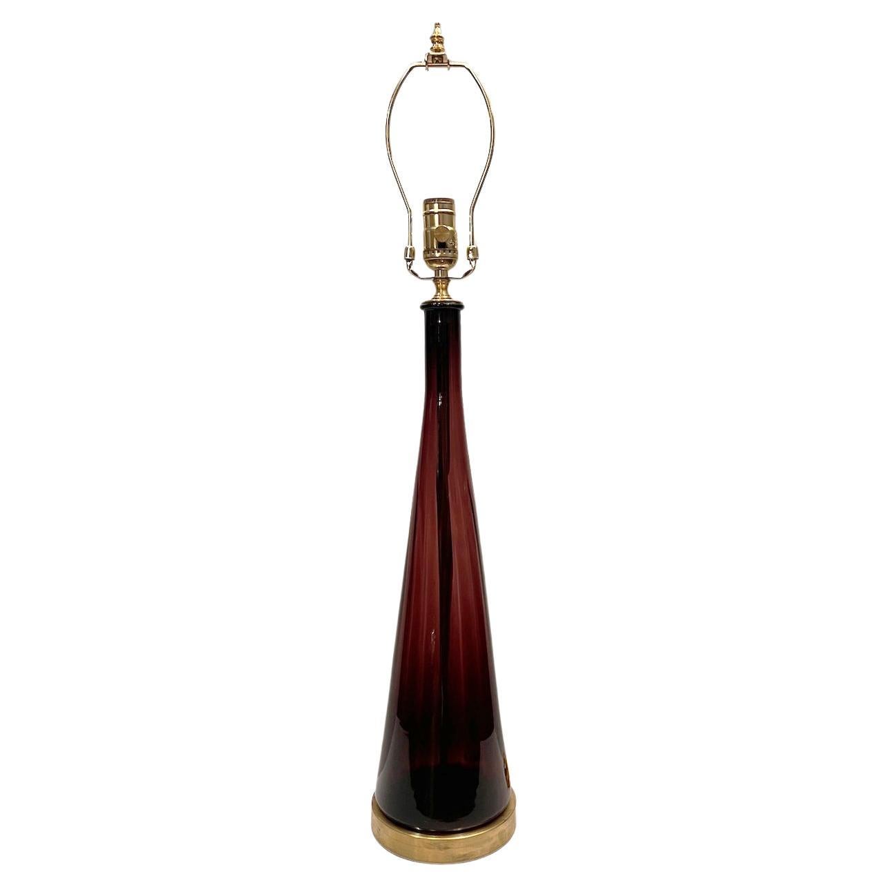 Amethyst Murano Glass Lamp