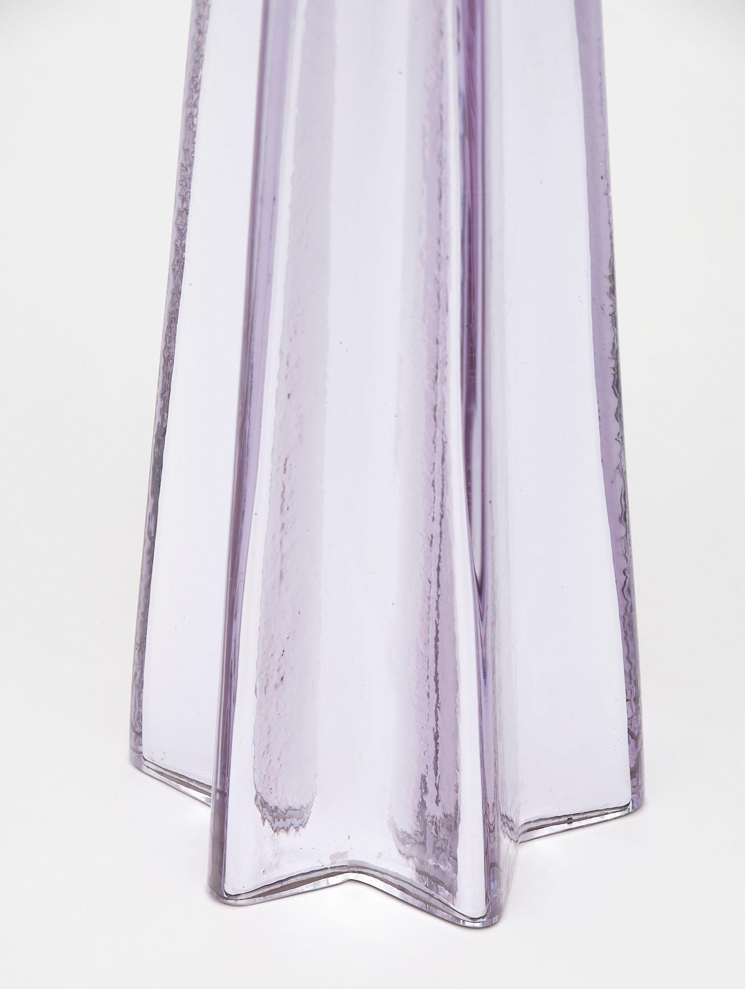Amethyst Murano Glass Lamps In Excellent Condition In Austin, TX
