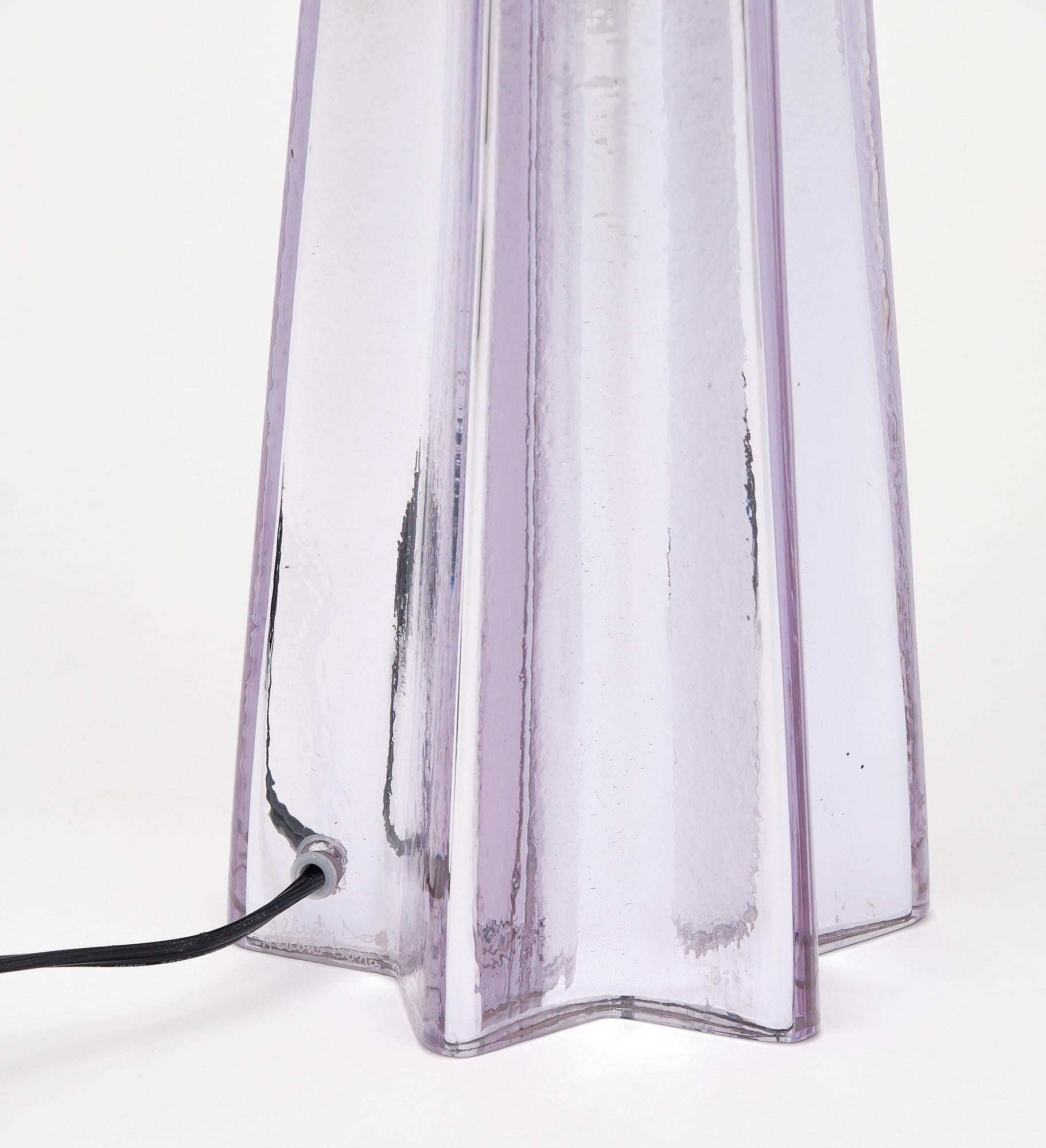 Amethyst Murano Glass Lamps 3