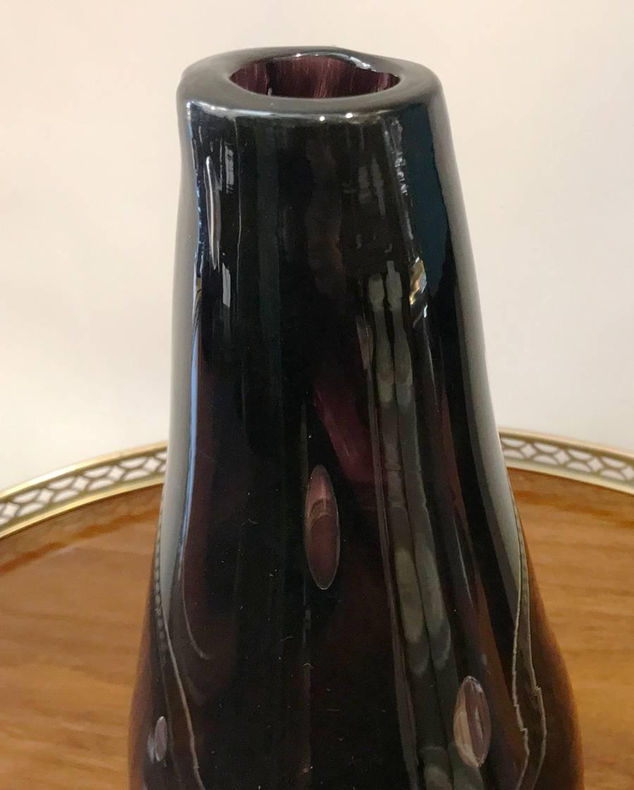 Metà XX secolo Vaso in vetro di Murano ametista in vendita