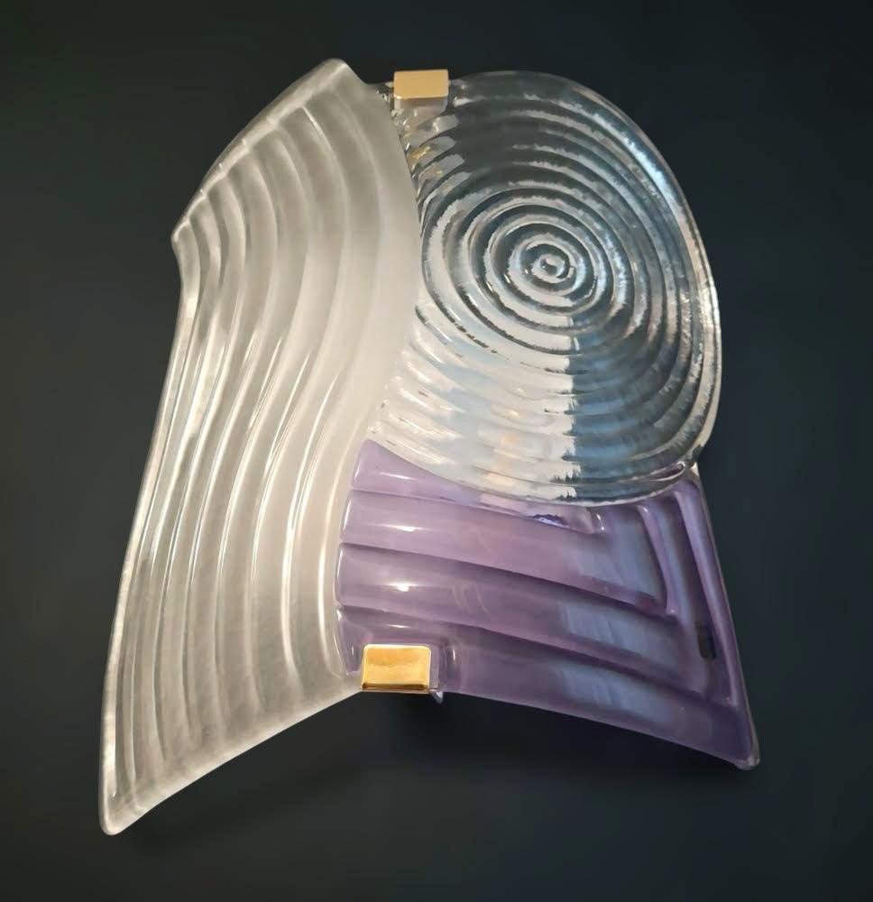 Italian Amethyst Murano Sconce by ITRE, 3 Available For Sale