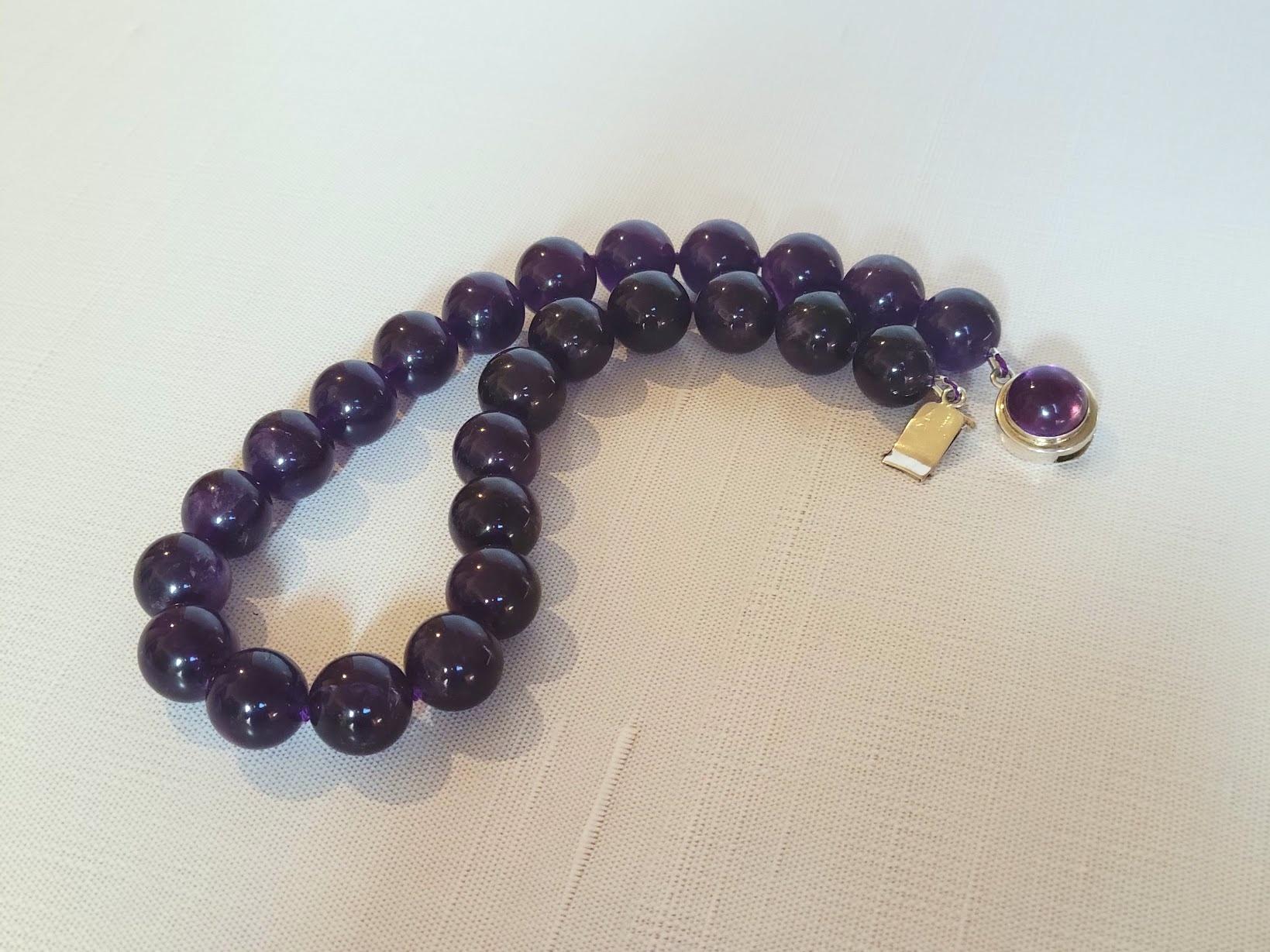 Collana con ametista e chiusura in ametista In condizioni Nuovo in vendita a Chesterland, OH