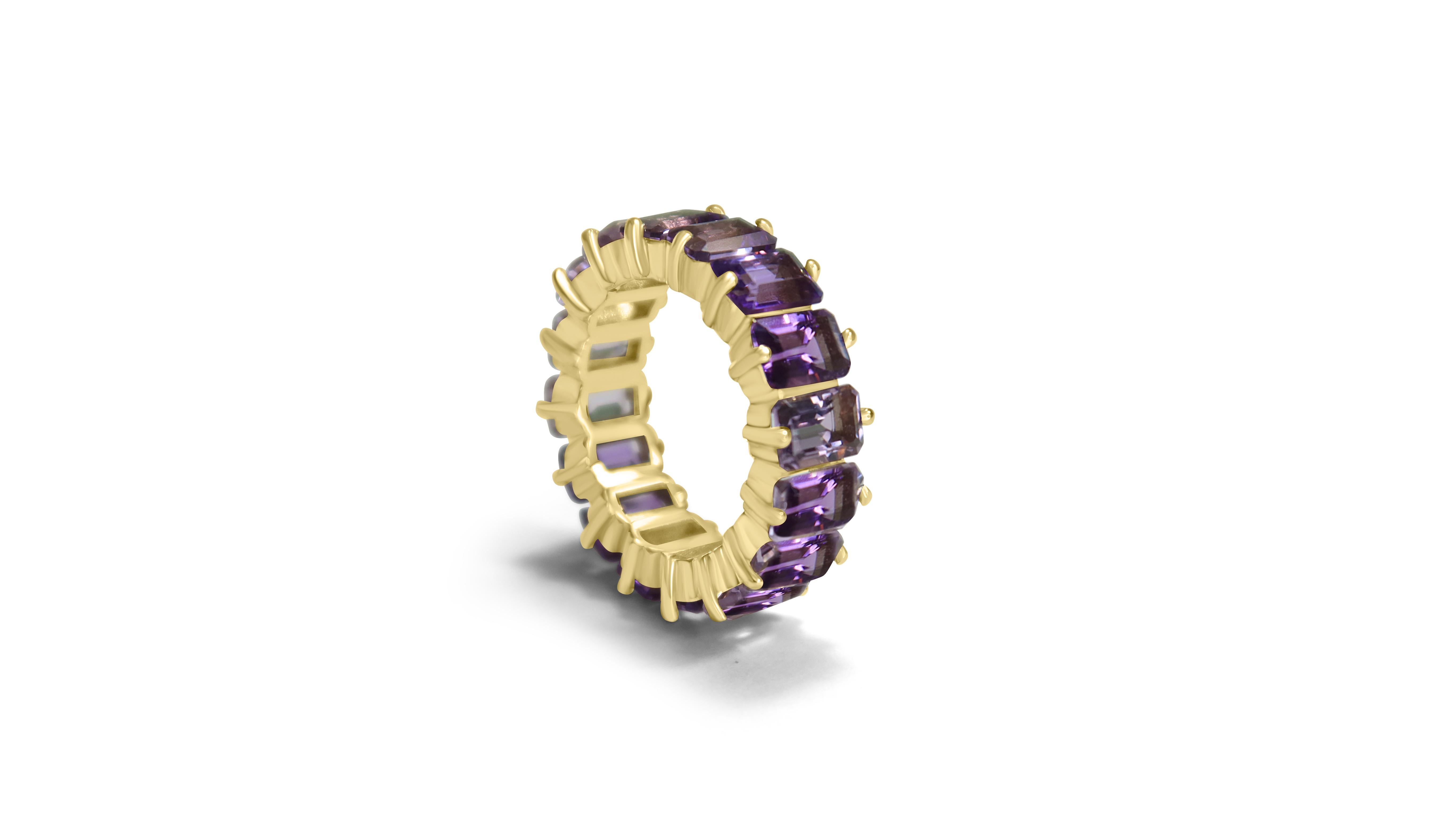 ombre amethyst ring