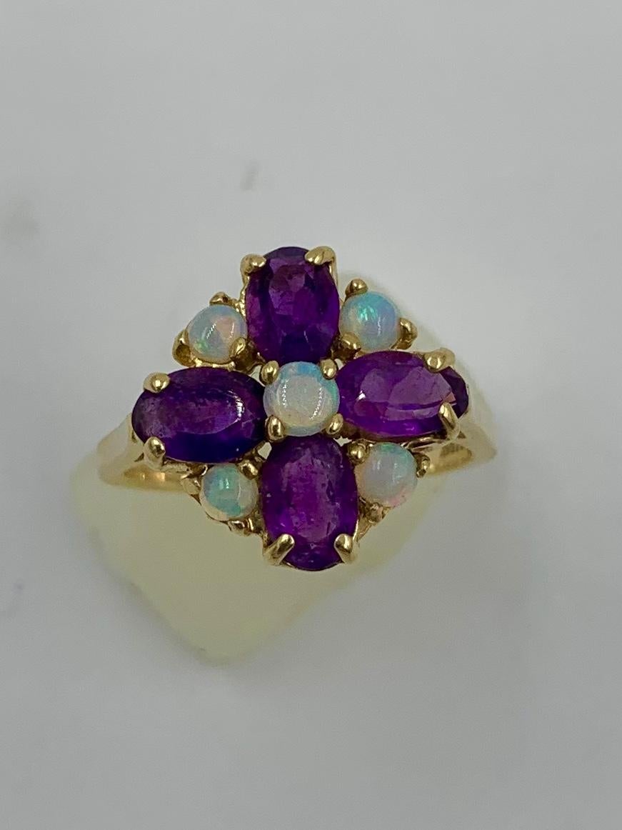 amethyst and opal ring