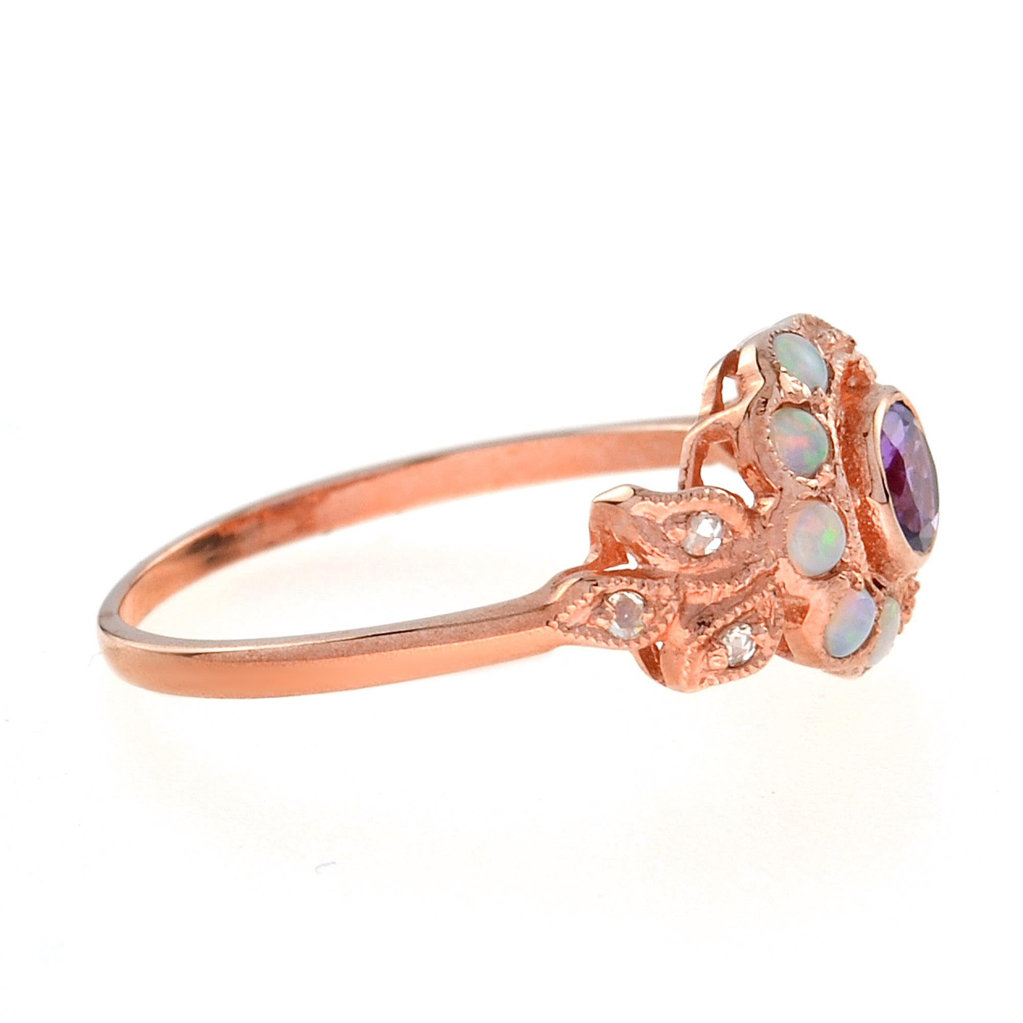 amethyst opal ring