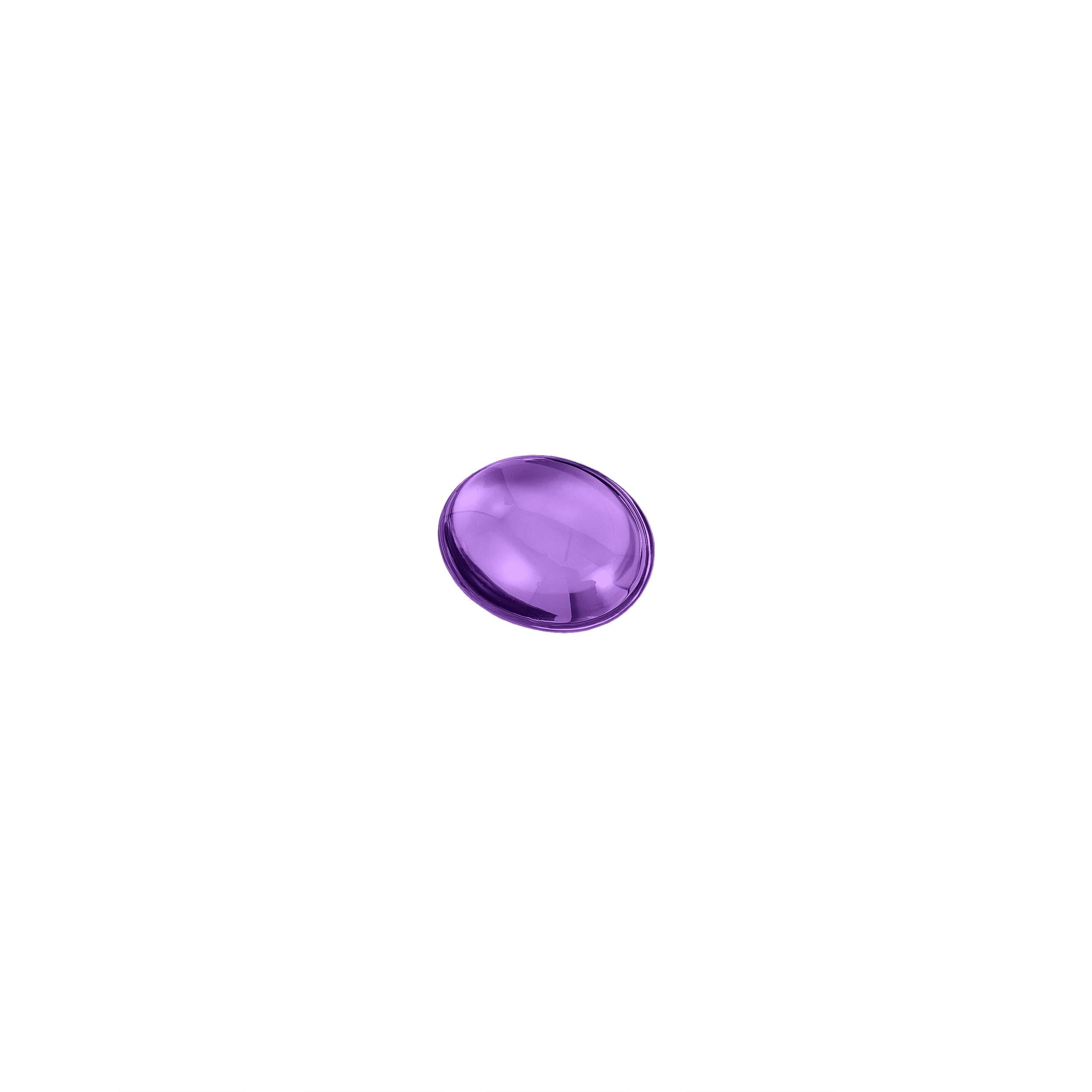 Contemporary Goshwara Amethyst Oval Disc Stones For Sale