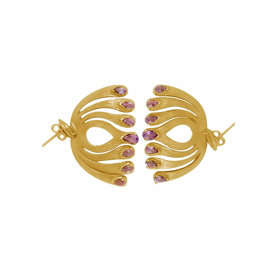 gold earrings saudi design