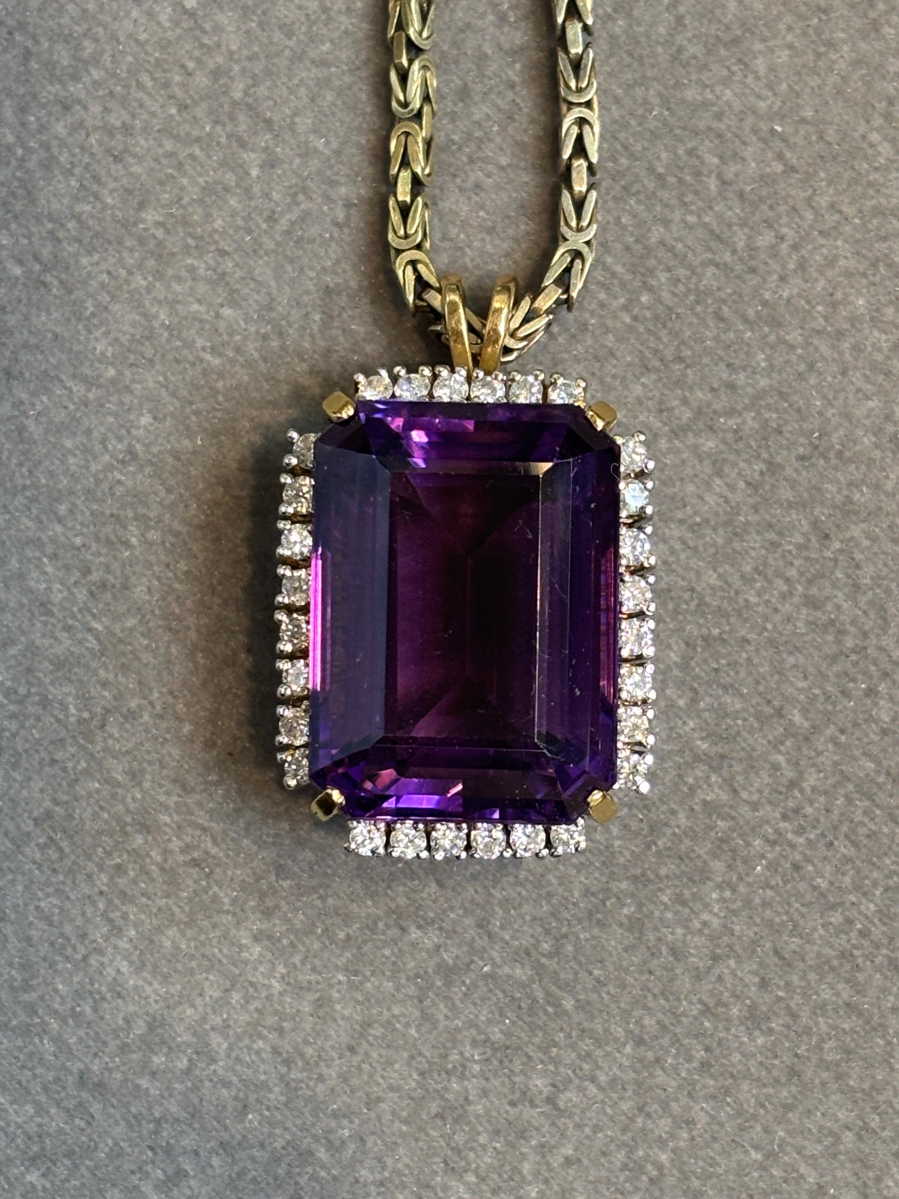 Collier à pendentifs en améthyste Pour femmes en vente