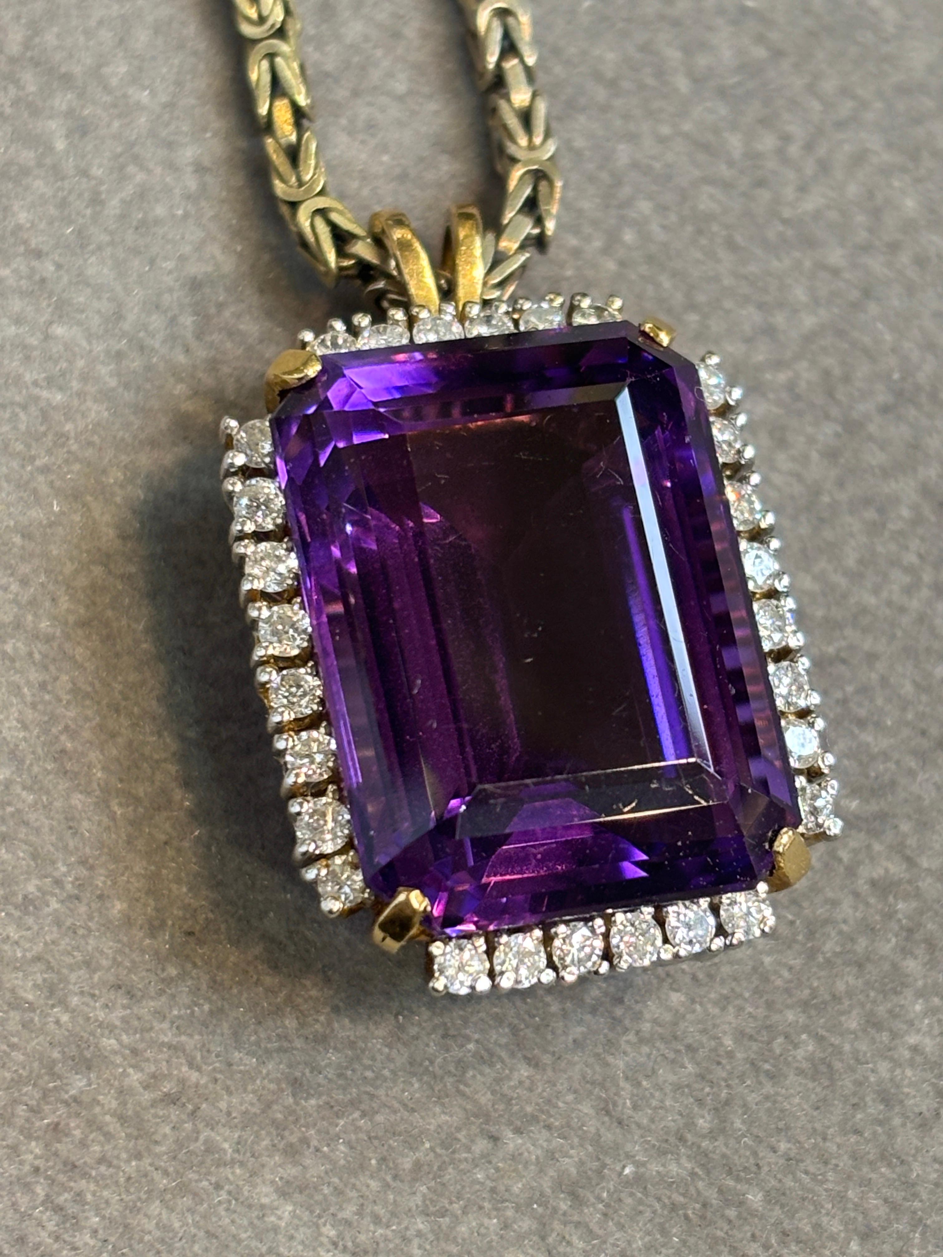 Collier à pendentifs en améthyste en vente 2