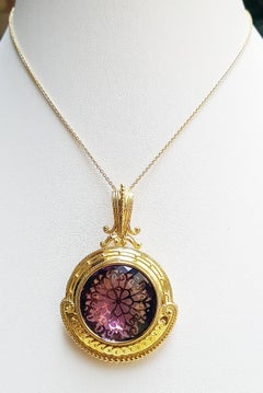 Amethyst Pendant Set in 18 Karat Gold Settings