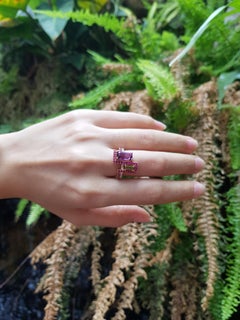 Amethyst, Peridot with Pink Sapphire Ring in 18K Rose Gold by Kavant & Sharart