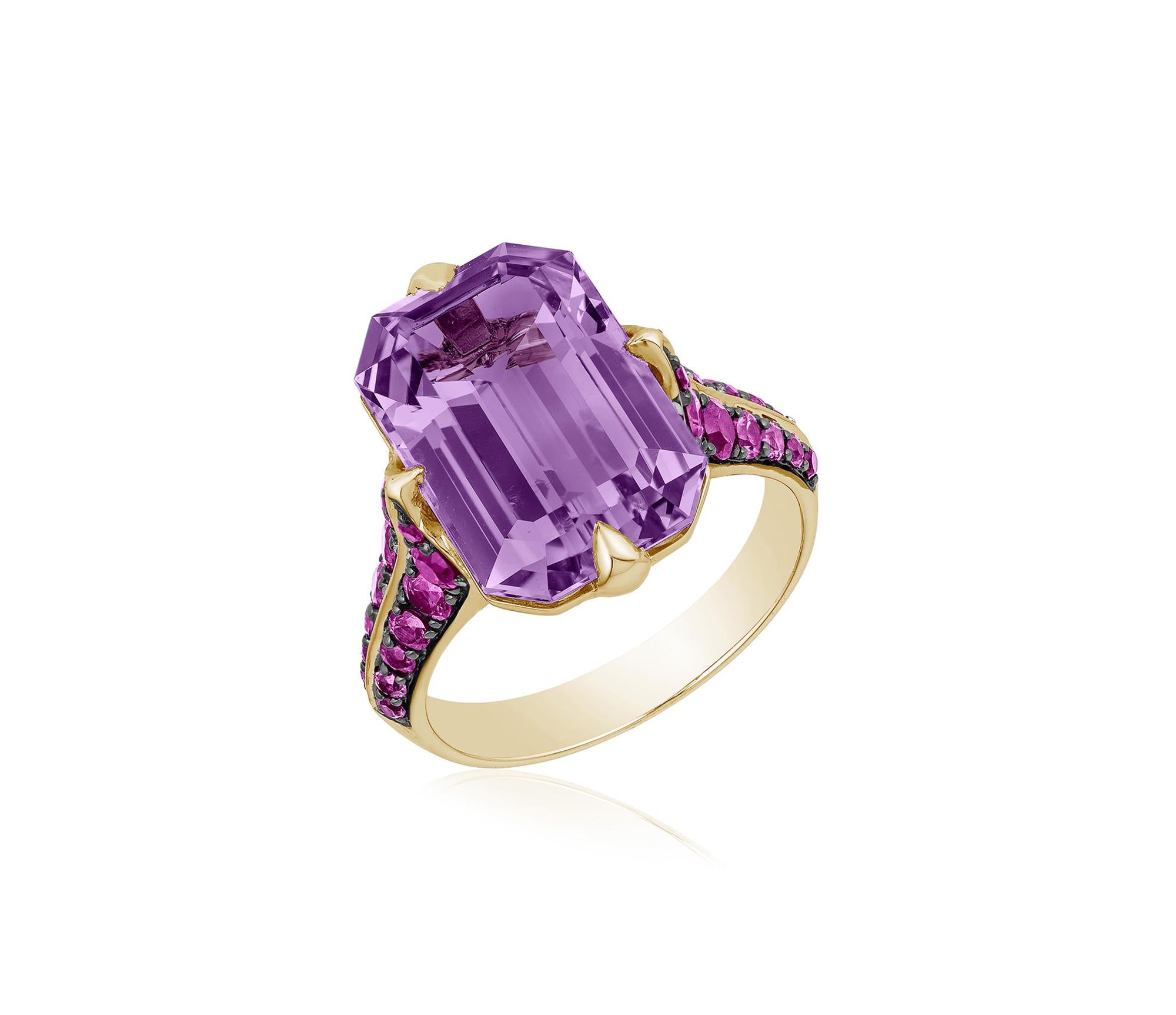 sapphire and amethyst ring