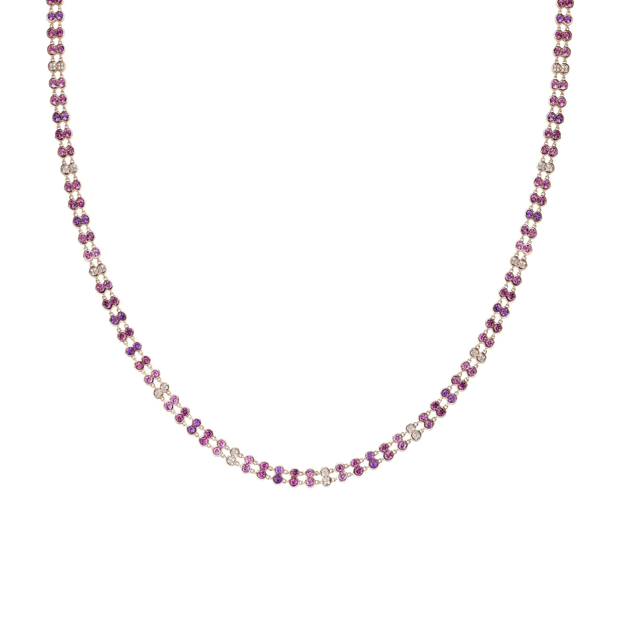 amethyst tennis necklace