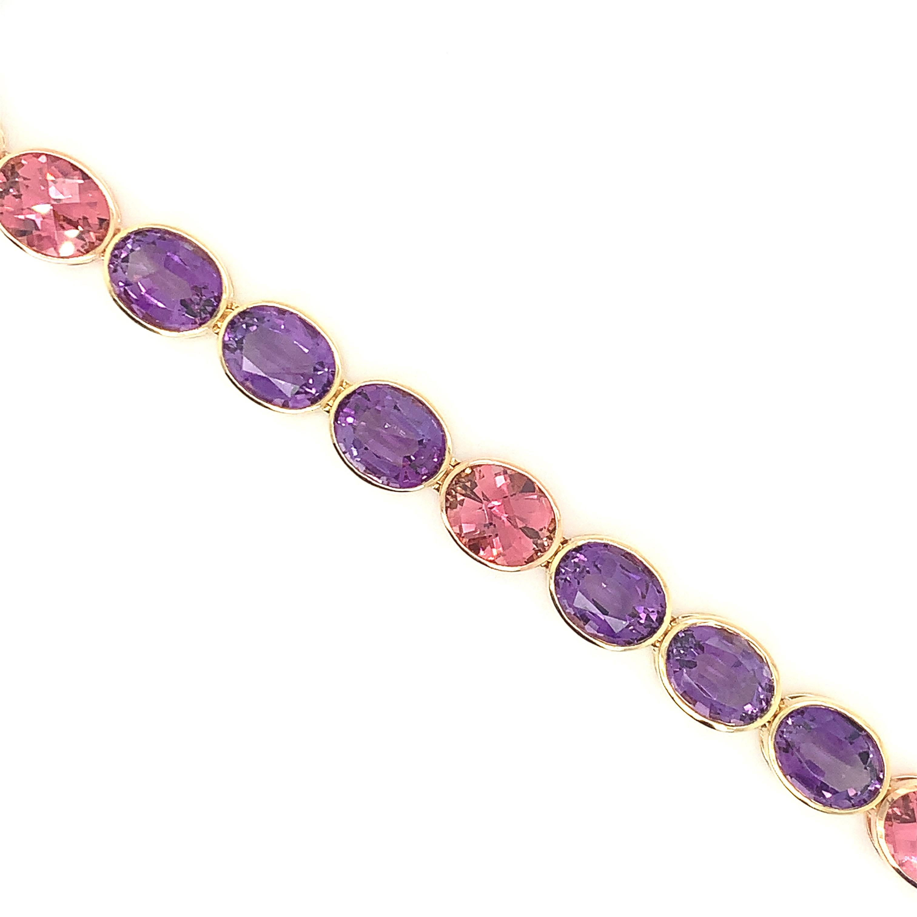 amethyst and diamond tennis bracelet