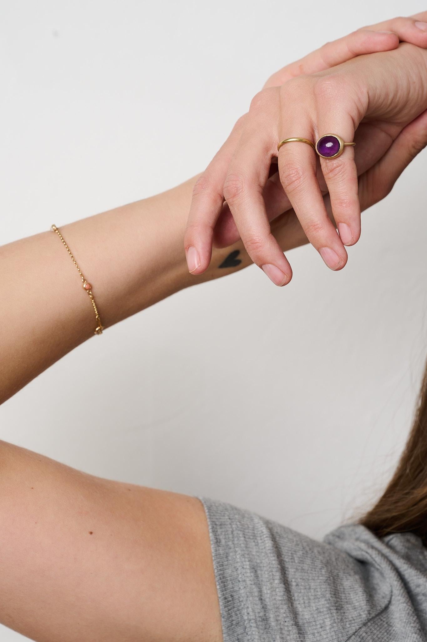 For Sale:  Amethyst Pinky Ring 6