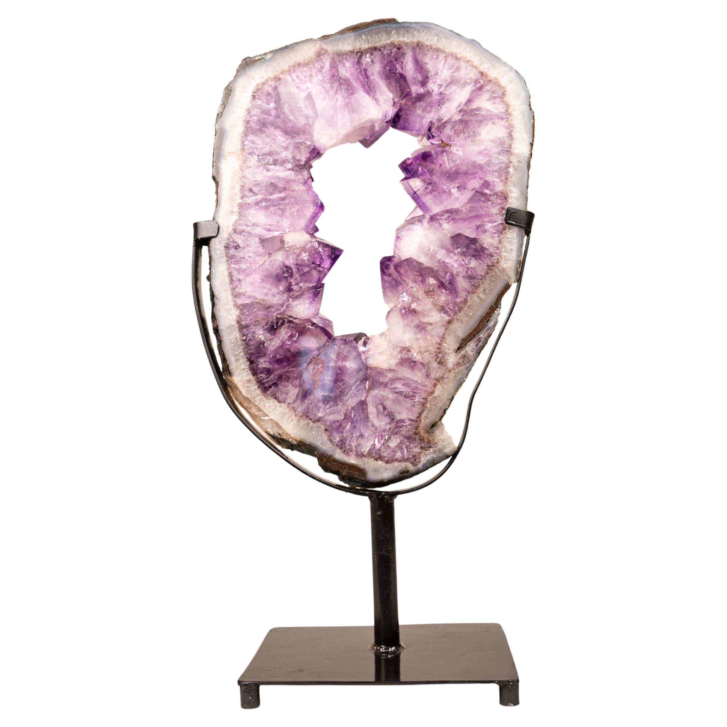 Amethyst Portal with Large Purple Amethyst and Agate Lace, Dual-Sided