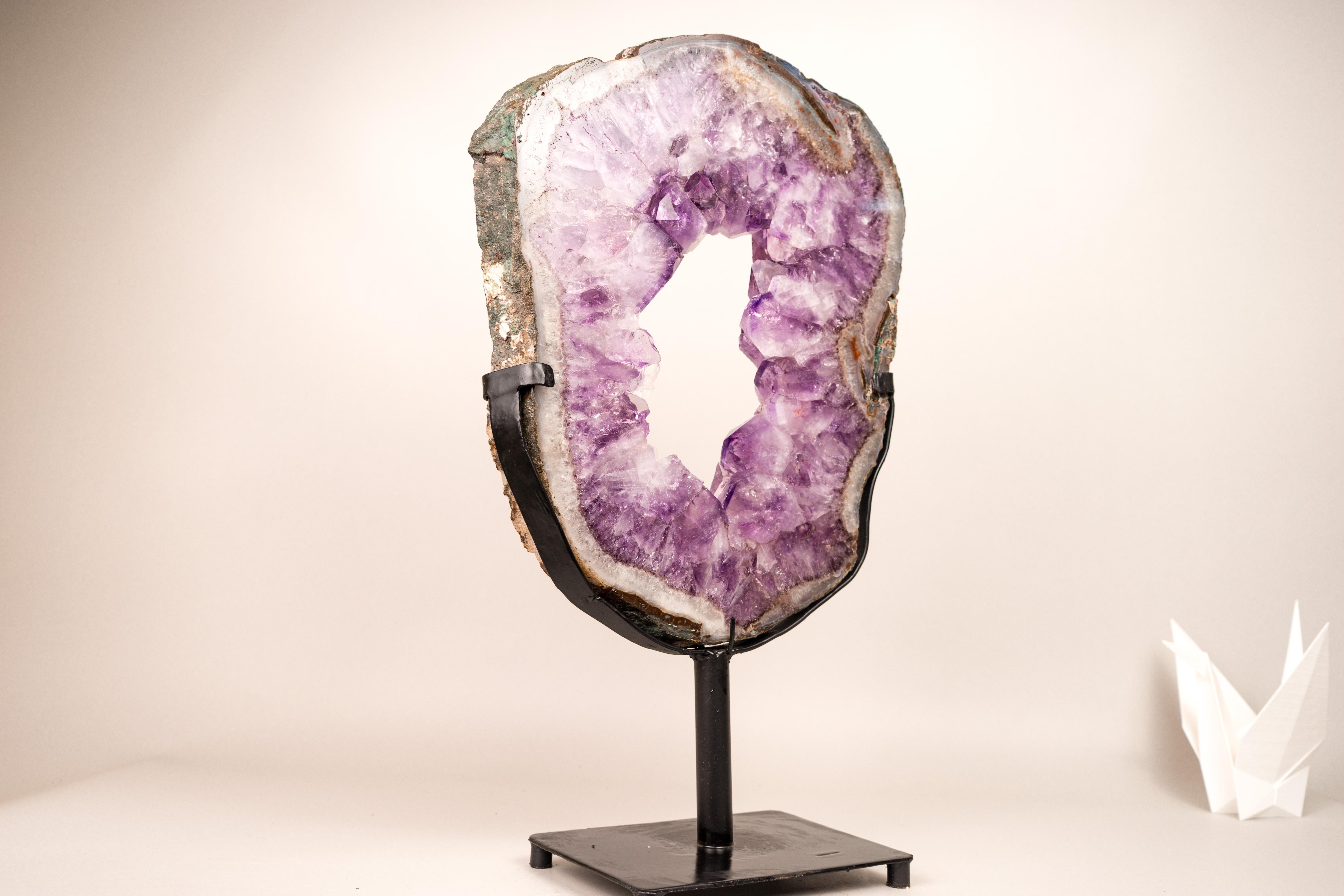 Amethyst Portal with Large Purple Amethyst and Agate Lace For Sale 4