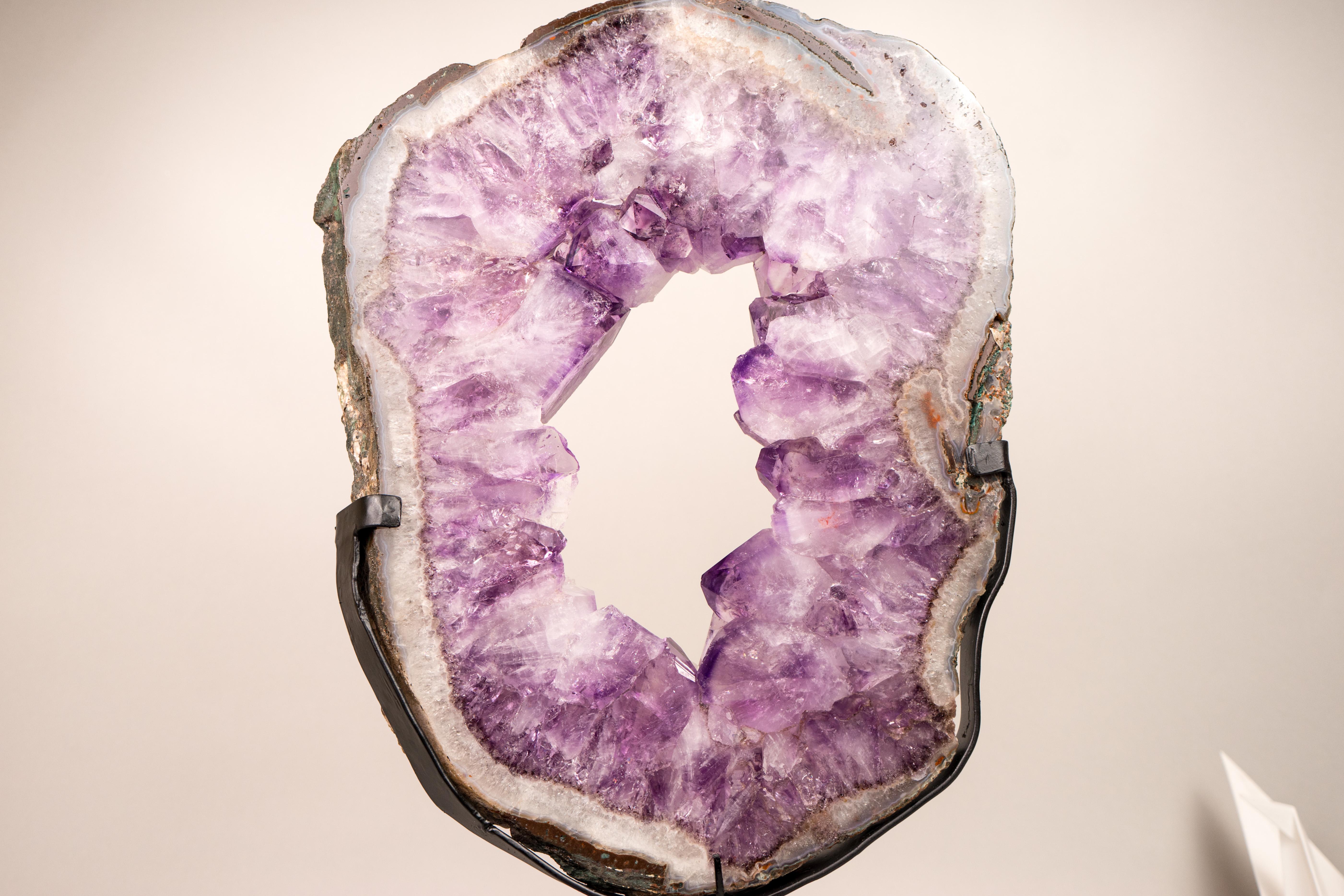 Amethyst Portal with Large Purple Amethyst and Agate Lace For Sale 3