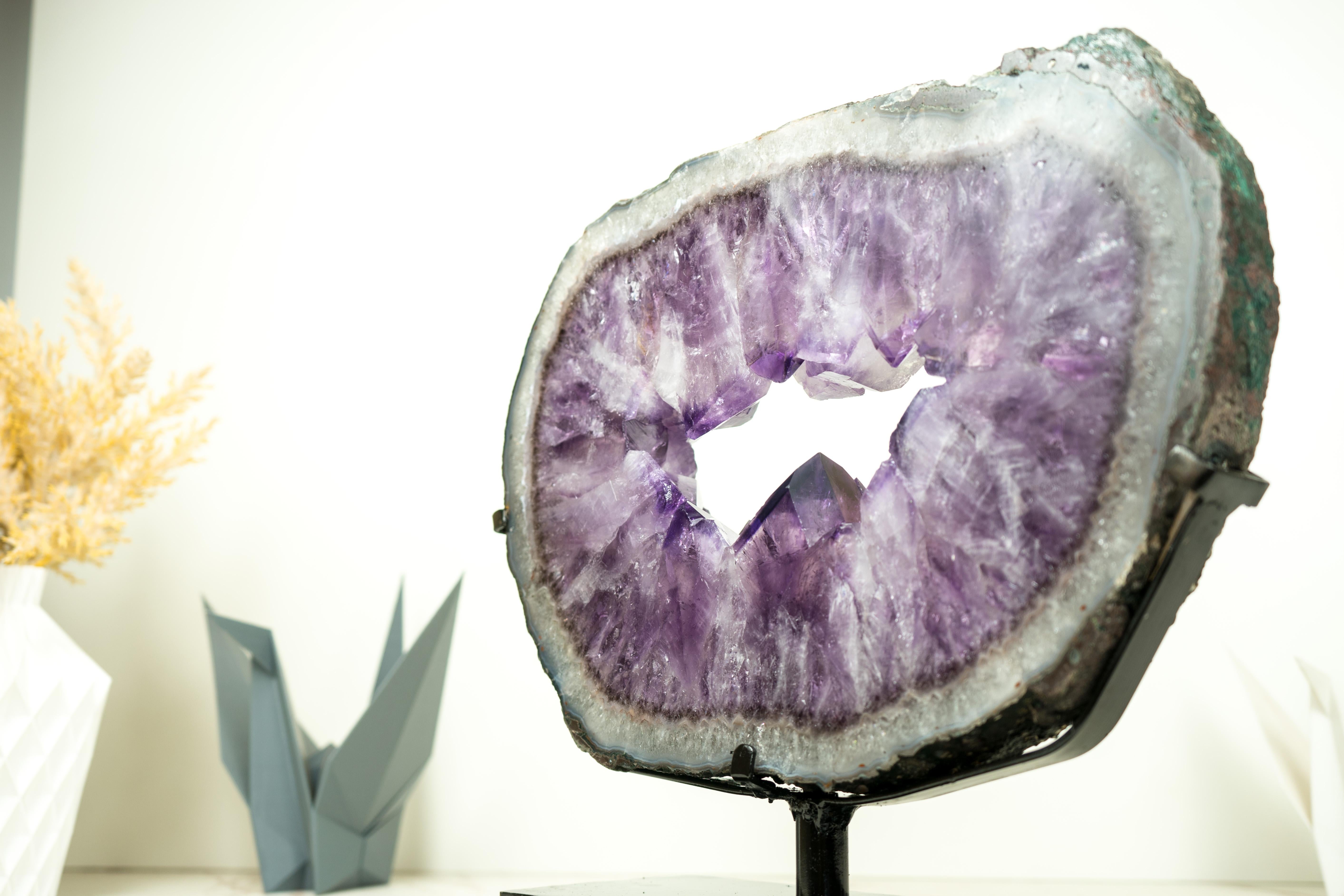 Amethyst Portal with Large Purple Amethyst and Blue Lace Agate  For Sale 2