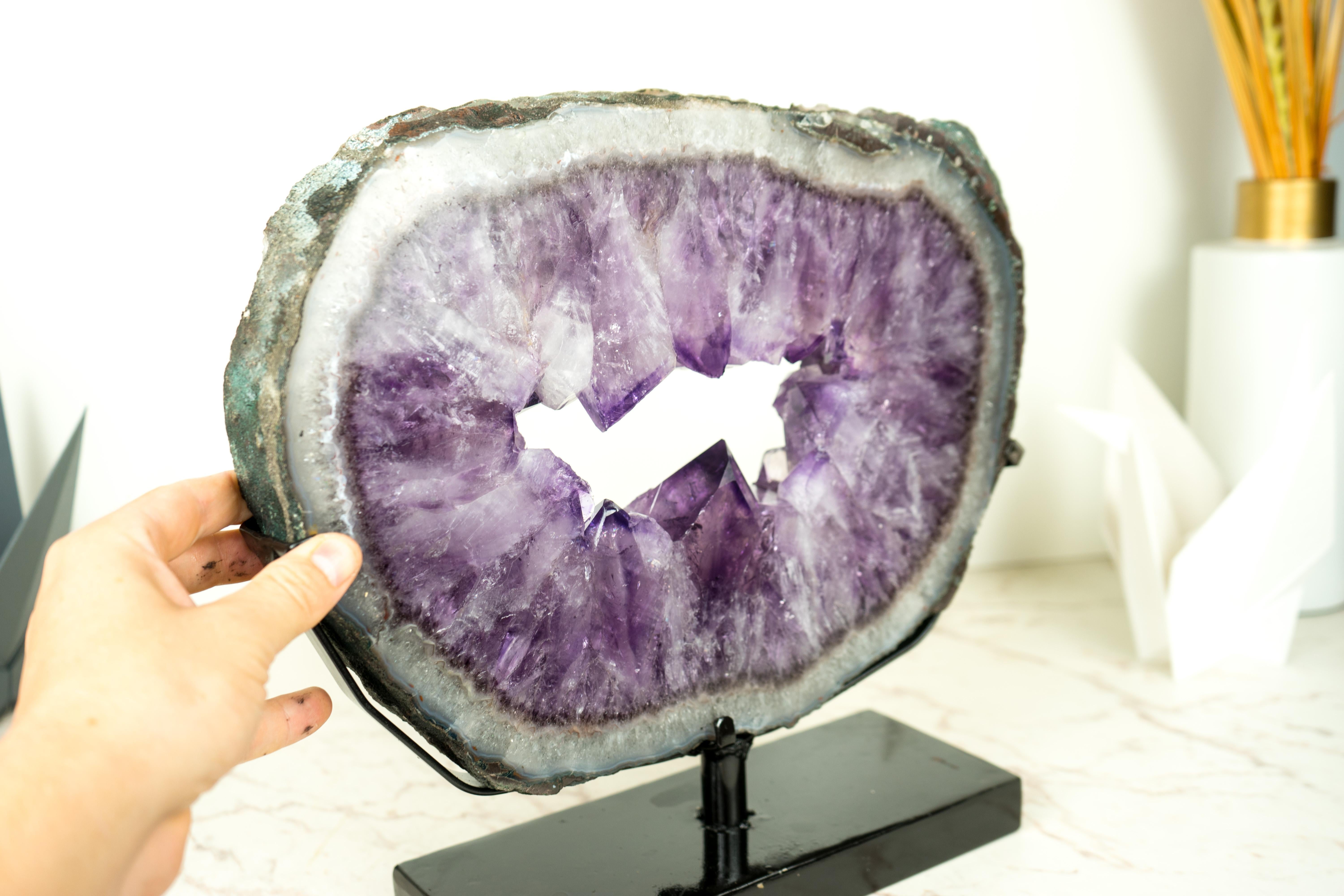 Amethyst Portal with Large Purple Amethyst and Blue Lace Agate  For Sale 4