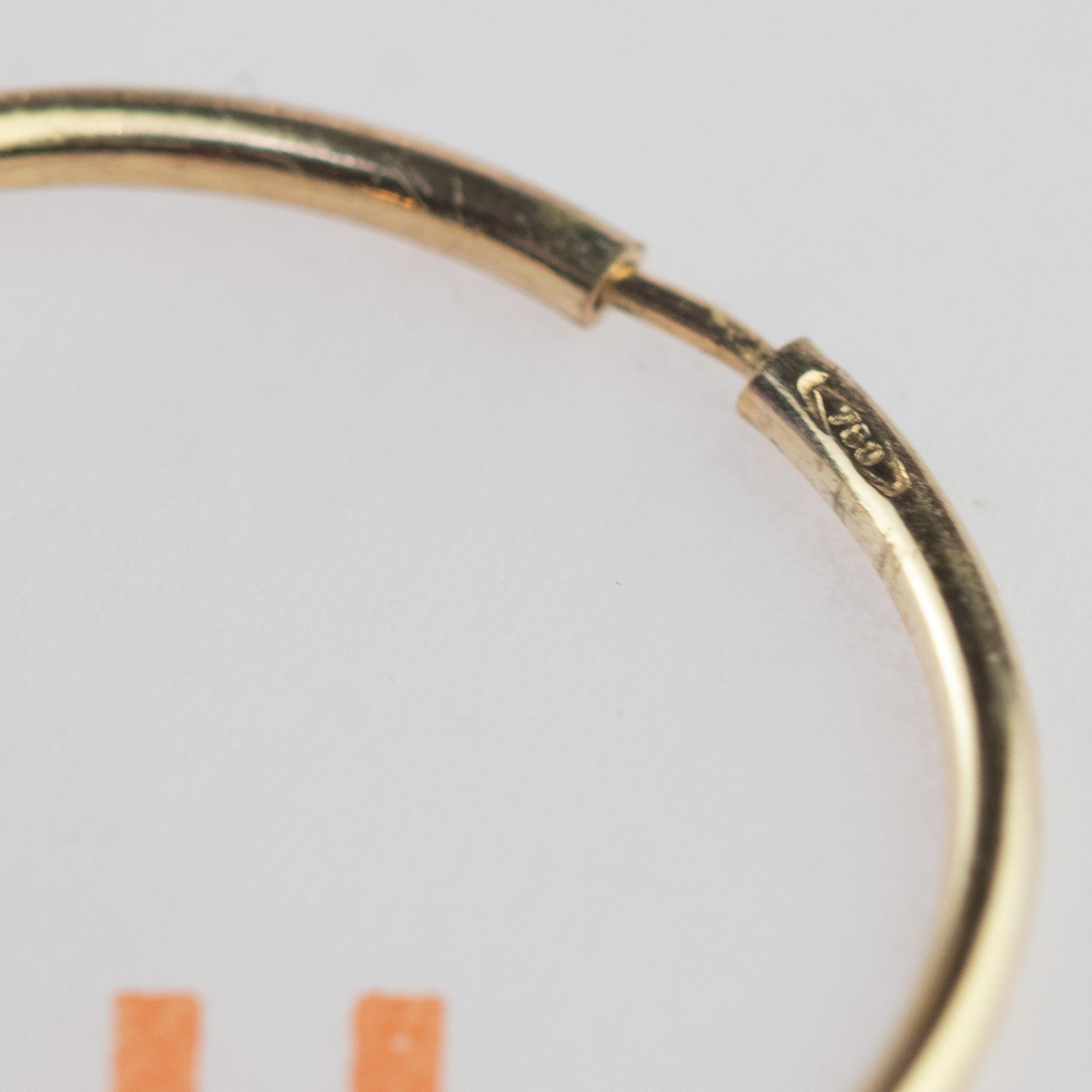 Orecchini a cerchio con ametista viola in oro 18 carati Planet Boho Modern Chic In condizioni Nuovo in vendita a Milano, IT