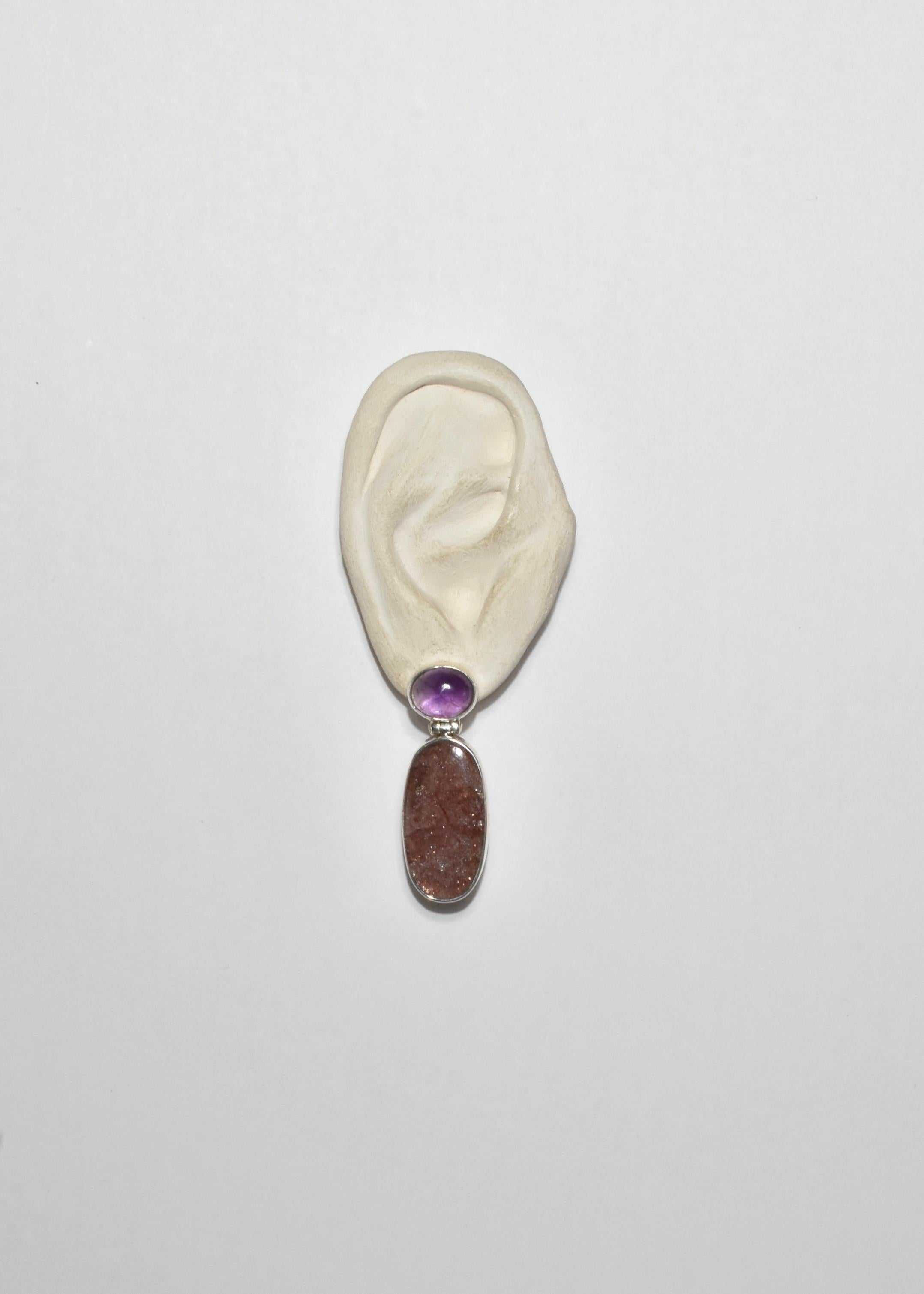 Amethyst Quartz Earrings In Excellent Condition For Sale In Richmond, VA