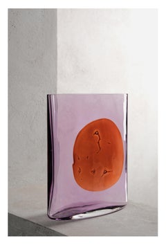 Jarrón de cristal Isla grande rojizo amatista