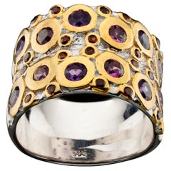 Bague rhodolite grenat rhodolite