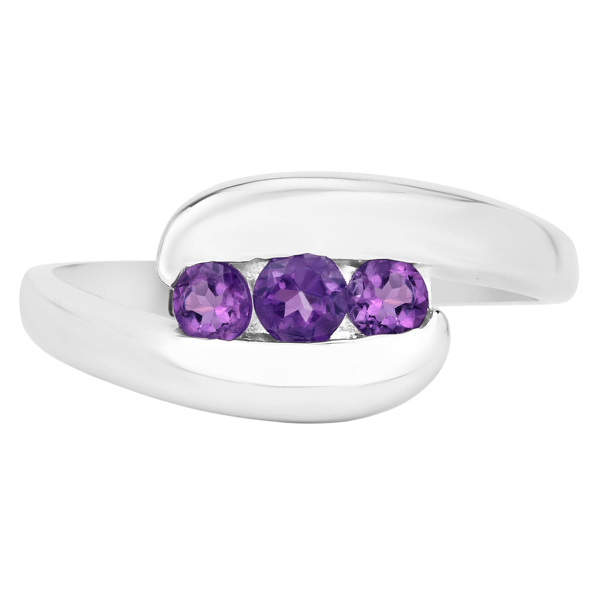 Amethyst Ring 0.5 Carats Sterling Silver