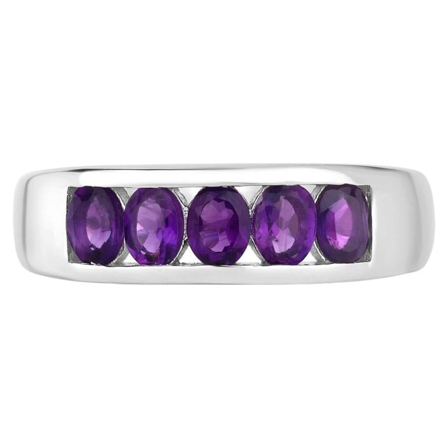 Amethyst Ring 0.78 Carats Sterling Silver For Sale