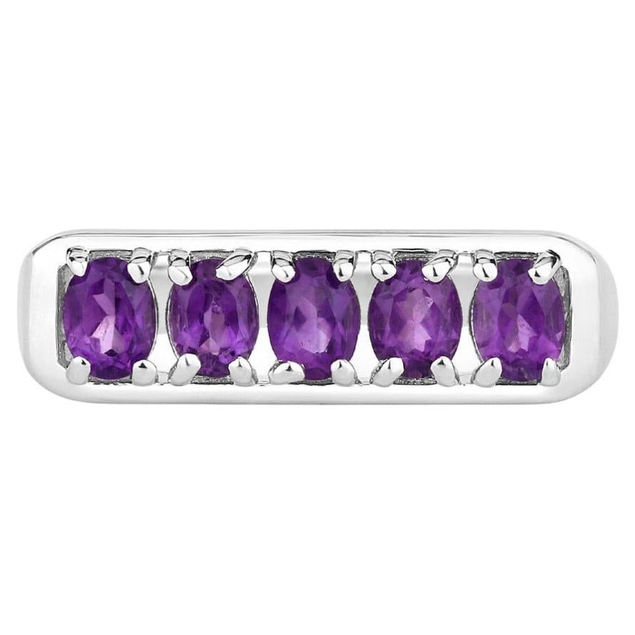 Bague en améthyste 0.78 carats en argent sterling en vente
