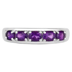 Amethyst Ring 0.78 Karat Sterling Silber