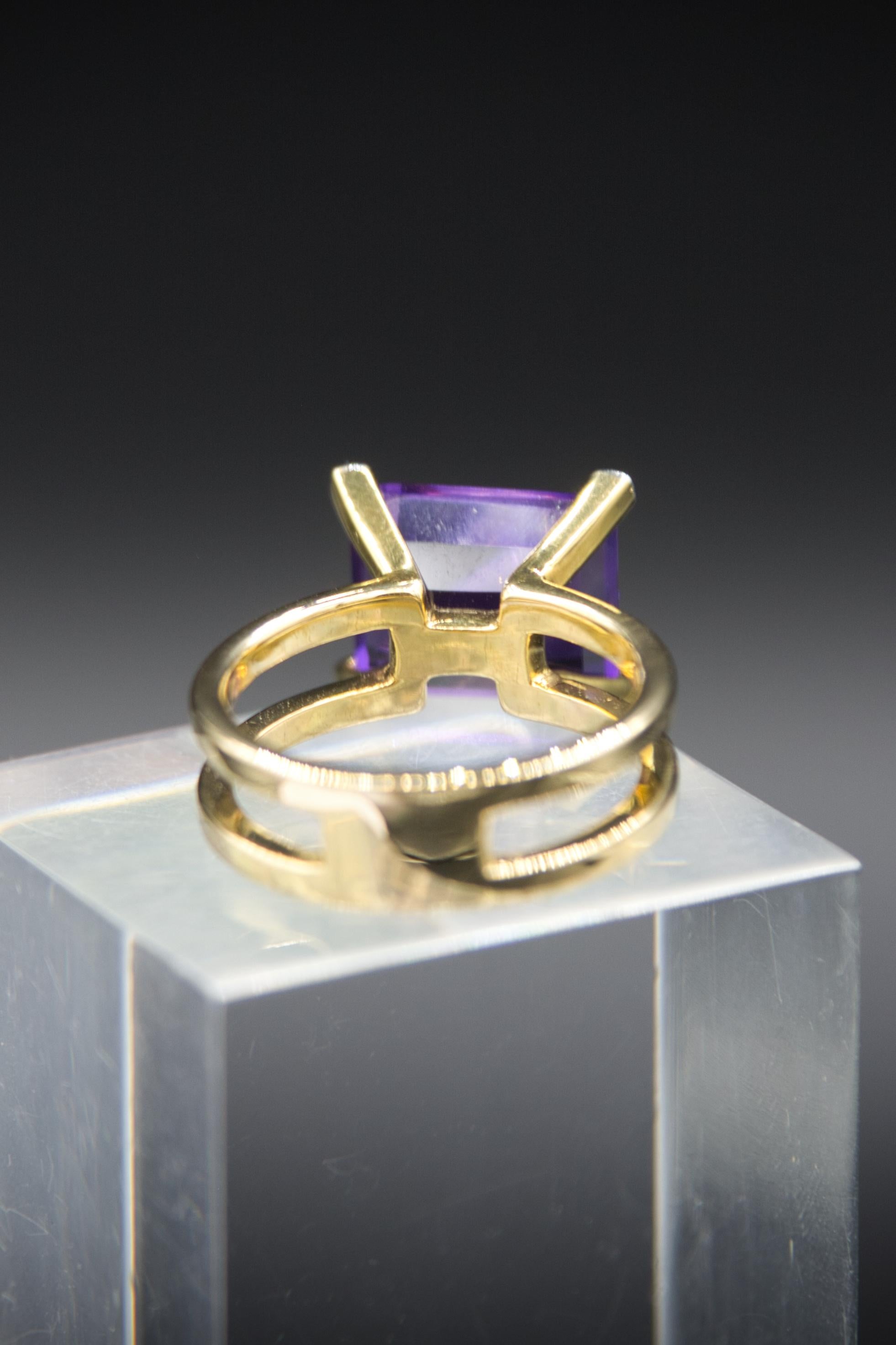 Amethyst-Ring 18 k im Angebot 2