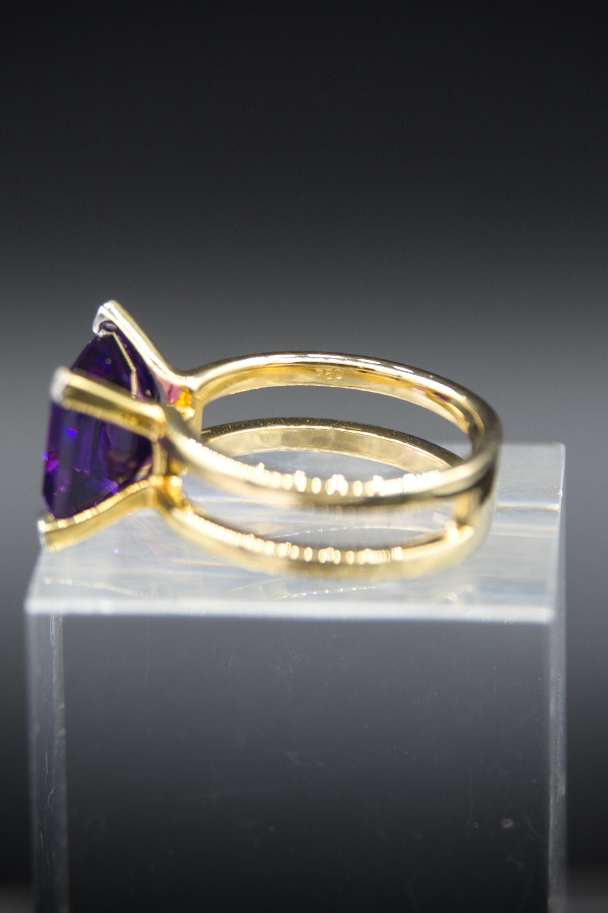 Amethyst-Ring 18 k im Angebot 3