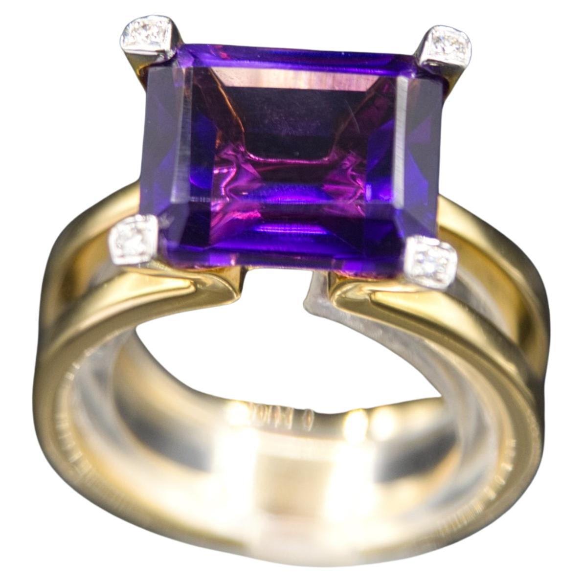 Amethyst ring 18 k
