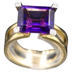 Bague en améthyste 18 K