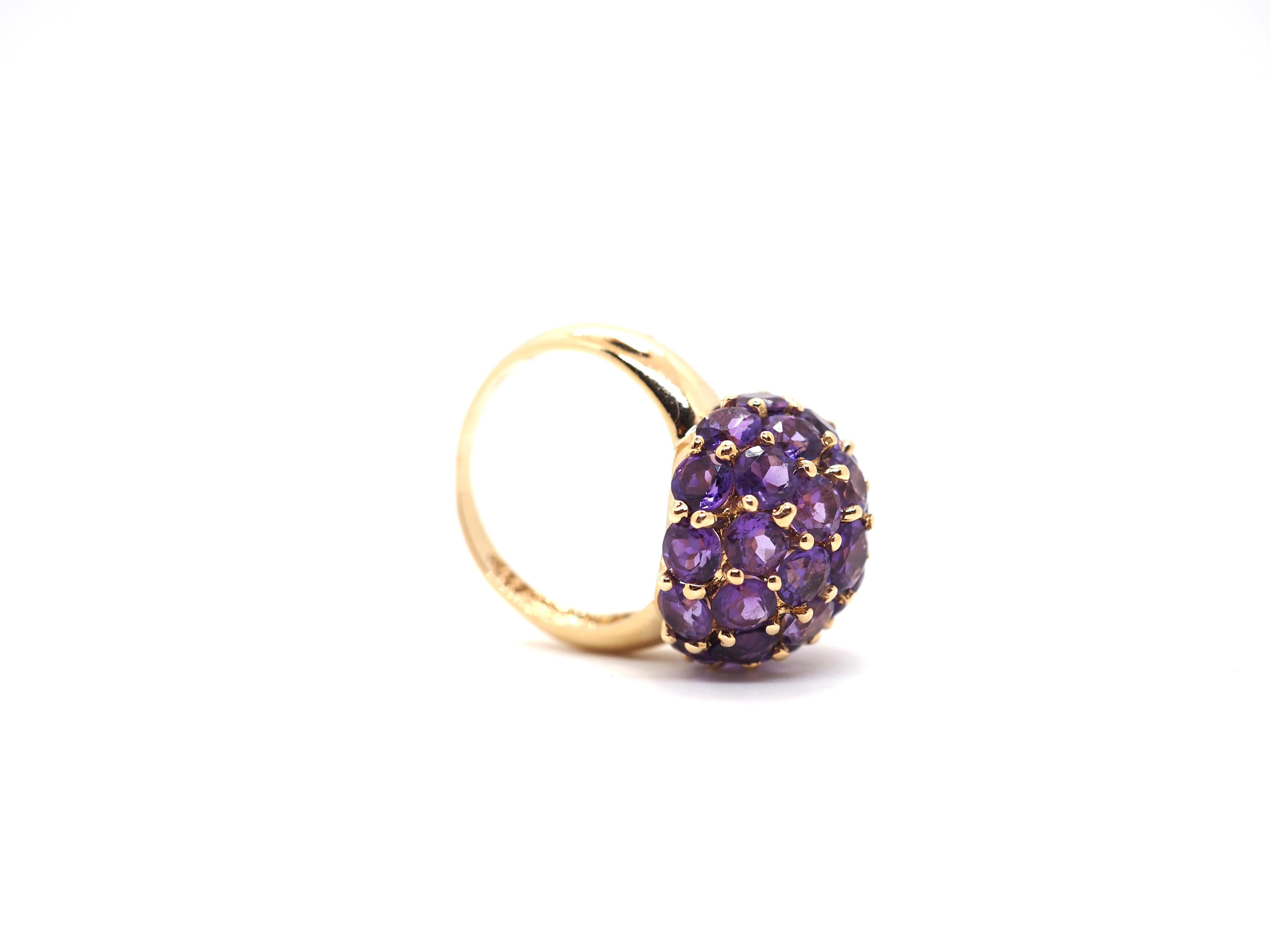 Amethyst Ring 18K Yellow Gold For Sale 1