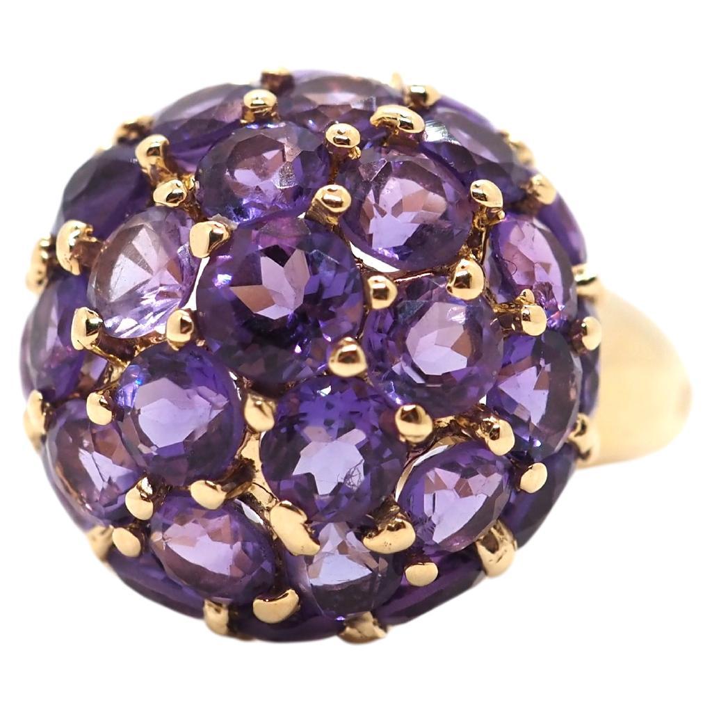 Amethyst Ring 18K Yellow Gold For Sale