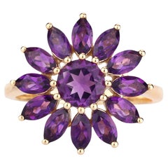 Amethyst Ring 2,53 Karat 9K Gelbgold