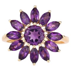 Amethyst Ring 2,53 Karat 9K Gelbgold