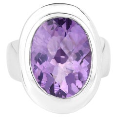 Amethyst Ring 9 Carats Sterling Silver