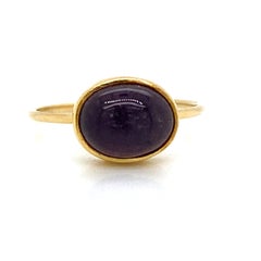 Amethyst Ring in 21k and 18k Yellow Gold